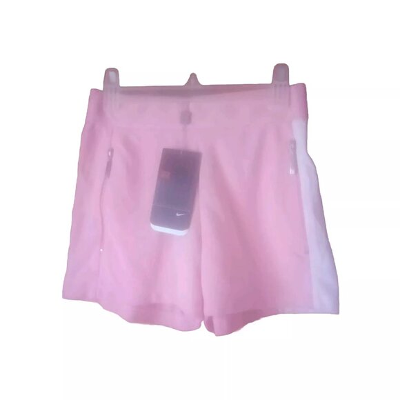 Nike Dri Fit Women's Pink White Shorts Size XS NWT - Picture 1 of 2